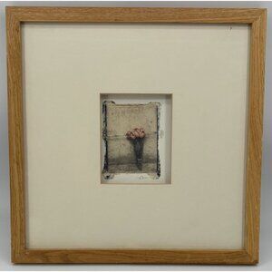 Chris Strother Floral Series Photograph Transfer onto‎ Watercolor Paper 13x13